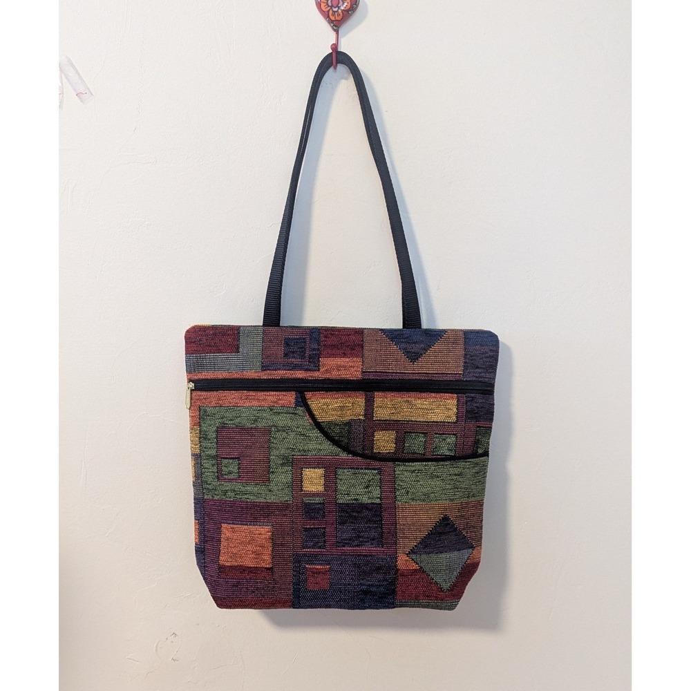 Danny K Smithsonian Tapestry Tote‎ Bag Set Geometric Abstract 4 Piece - Picture 2 of 8